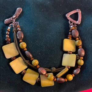 Silpada Green Natural Stones. Earthy Tones Beaded Bracelet